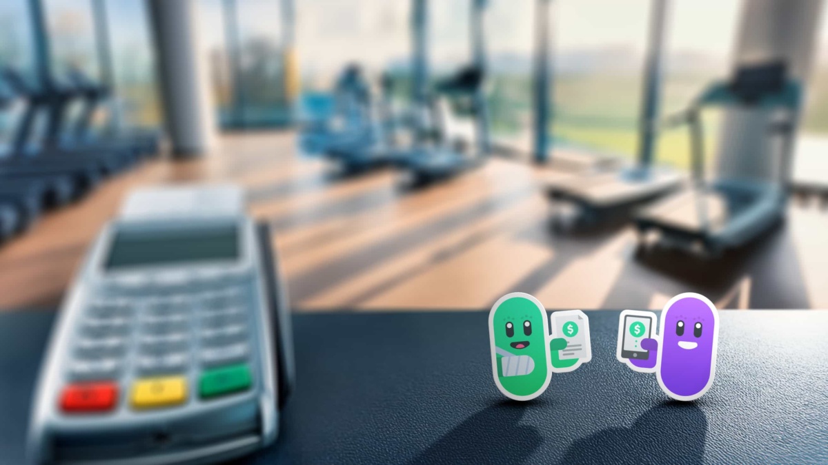 Physical Therapy Clinic Billing Machine on Reception Desk