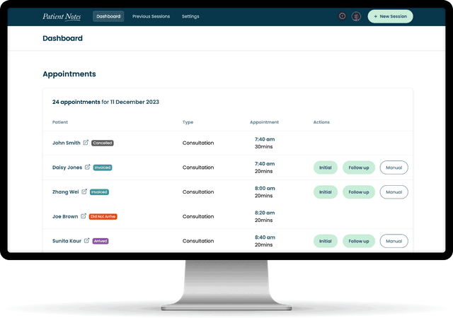 PatientNotes Dashboard