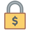 Lock with Money Symbol