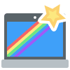 Computer with a Star On-screen